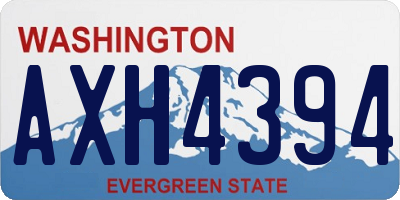 WA license plate AXH4394