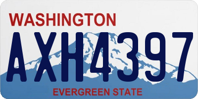 WA license plate AXH4397