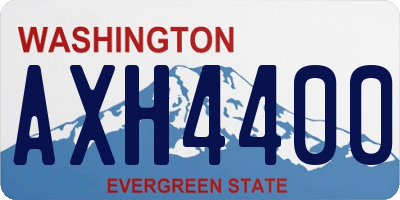 WA license plate AXH4400