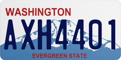 WA license plate AXH4401