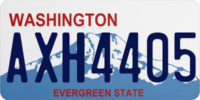 WA license plate AXH4405