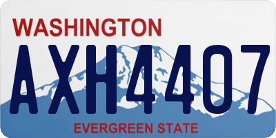 WA license plate AXH4407