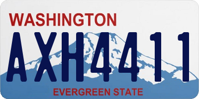 WA license plate AXH4411