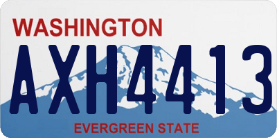 WA license plate AXH4413