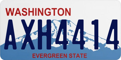 WA license plate AXH4414