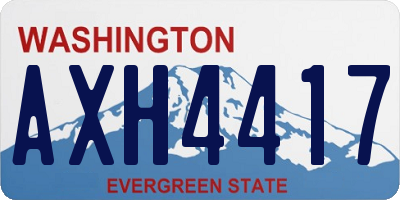 WA license plate AXH4417
