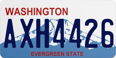 WA license plate AXH4426