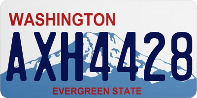 WA license plate AXH4428