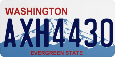 WA license plate AXH4430