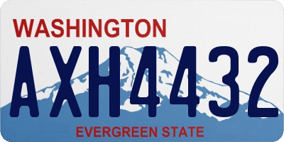 WA license plate AXH4432