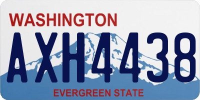 WA license plate AXH4438