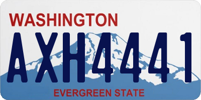 WA license plate AXH4441