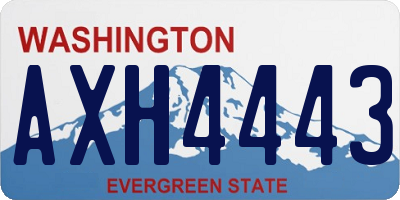 WA license plate AXH4443