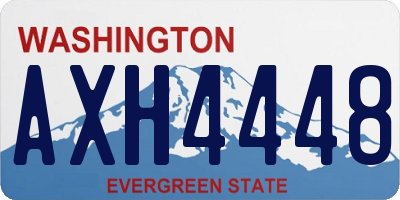 WA license plate AXH4448