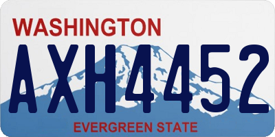 WA license plate AXH4452
