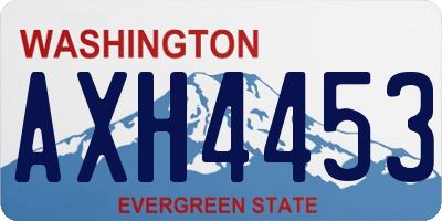 WA license plate AXH4453