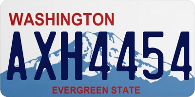 WA license plate AXH4454