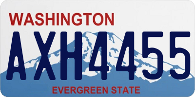 WA license plate AXH4455