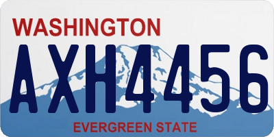 WA license plate AXH4456