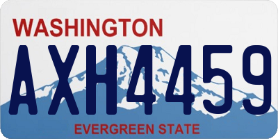 WA license plate AXH4459