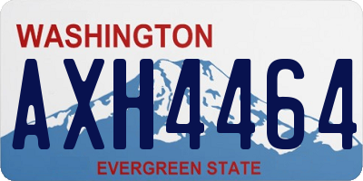 WA license plate AXH4464