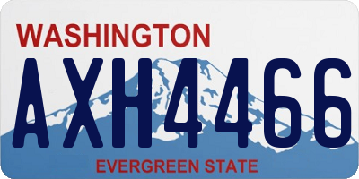 WA license plate AXH4466
