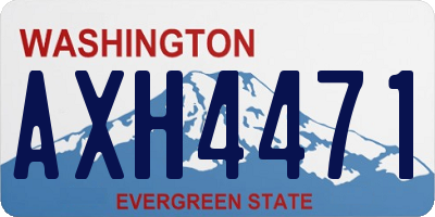 WA license plate AXH4471