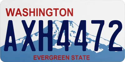 WA license plate AXH4472