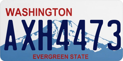 WA license plate AXH4473