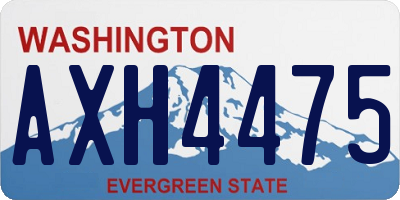 WA license plate AXH4475