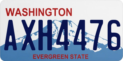 WA license plate AXH4476