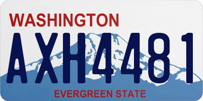 WA license plate AXH4481
