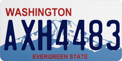 WA license plate AXH4483