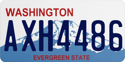 WA license plate AXH4486