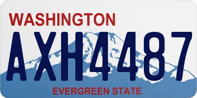 WA license plate AXH4487