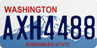WA license plate AXH4488