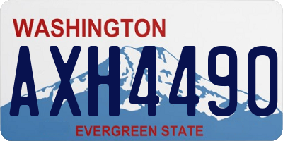 WA license plate AXH4490