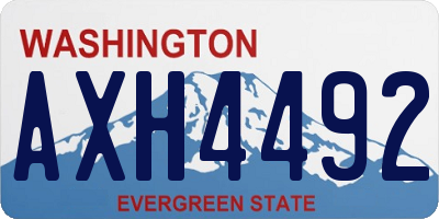 WA license plate AXH4492