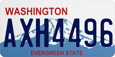 WA license plate AXH4496