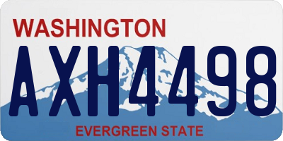WA license plate AXH4498
