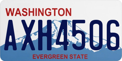 WA license plate AXH4506