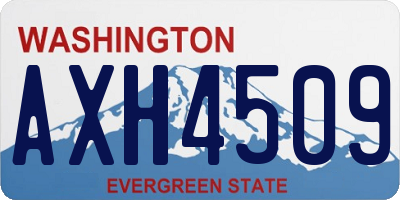 WA license plate AXH4509