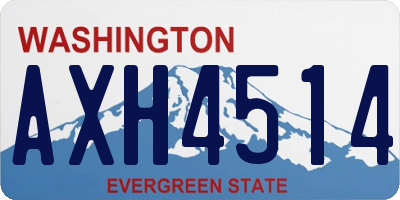 WA license plate AXH4514
