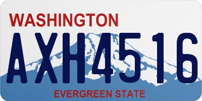 WA license plate AXH4516