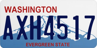 WA license plate AXH4517