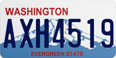 WA license plate AXH4519