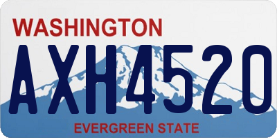 WA license plate AXH4520