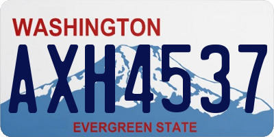 WA license plate AXH4537
