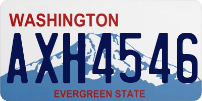 WA license plate AXH4546