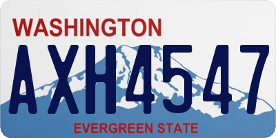 WA license plate AXH4547